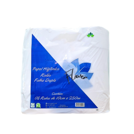 HIGIENICO ROLAO 08X250M FD FLOWER